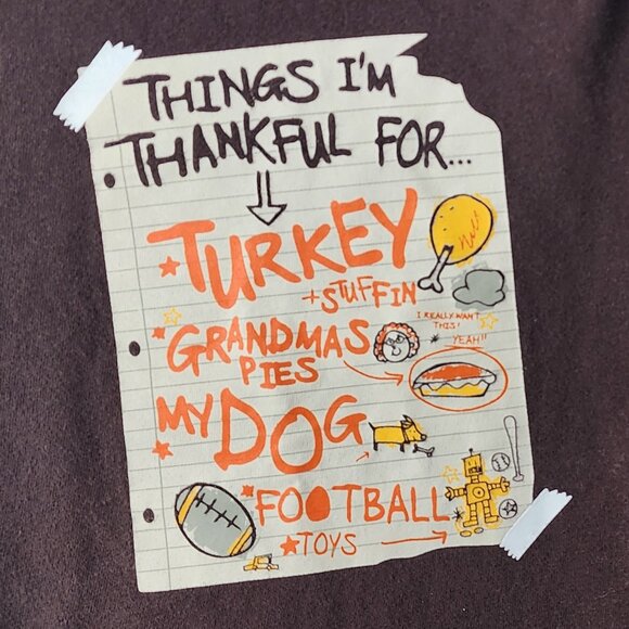 Jumping Beans Things I'm Thankful For... Long Sleeve Shirt Size 3T - Picture 2 of 4